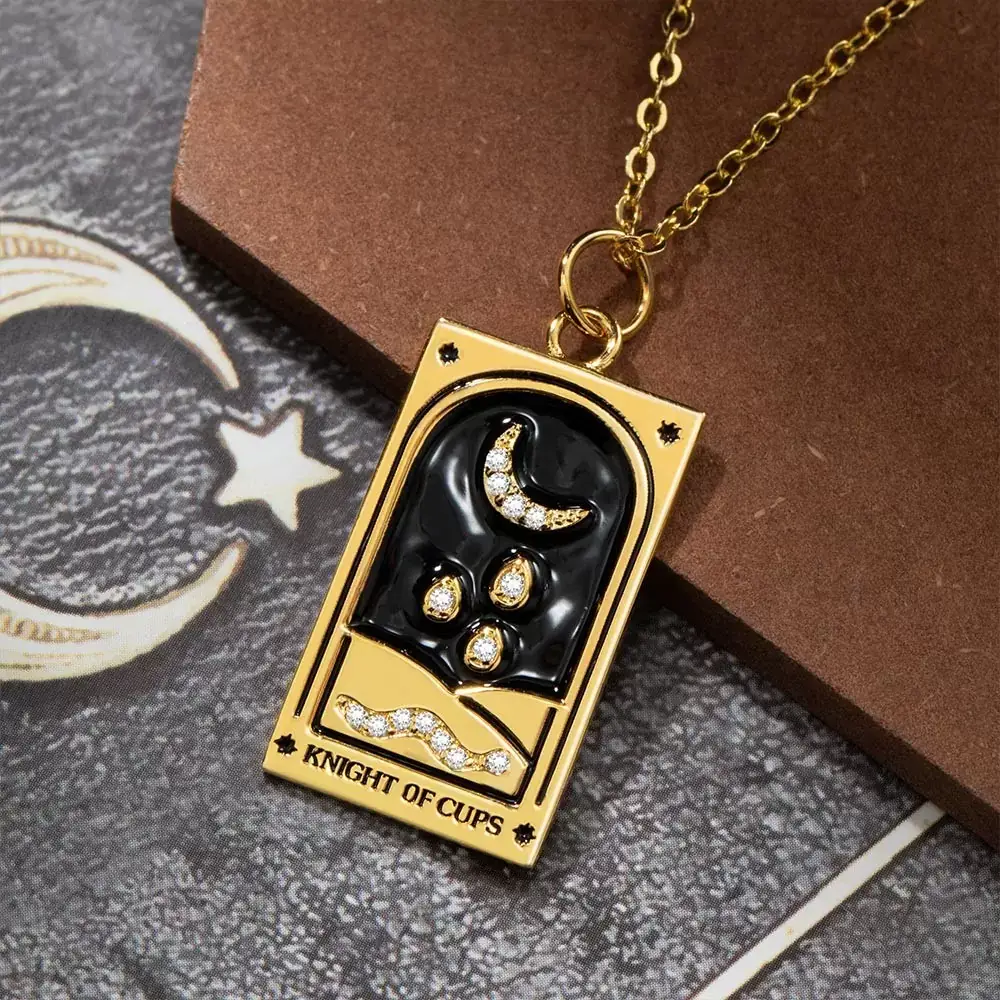 Wild & Free - Wholesale Pendant/Charm Necklace - Tarot Card Pendant Necklace, Enamel Tarot Necklace5