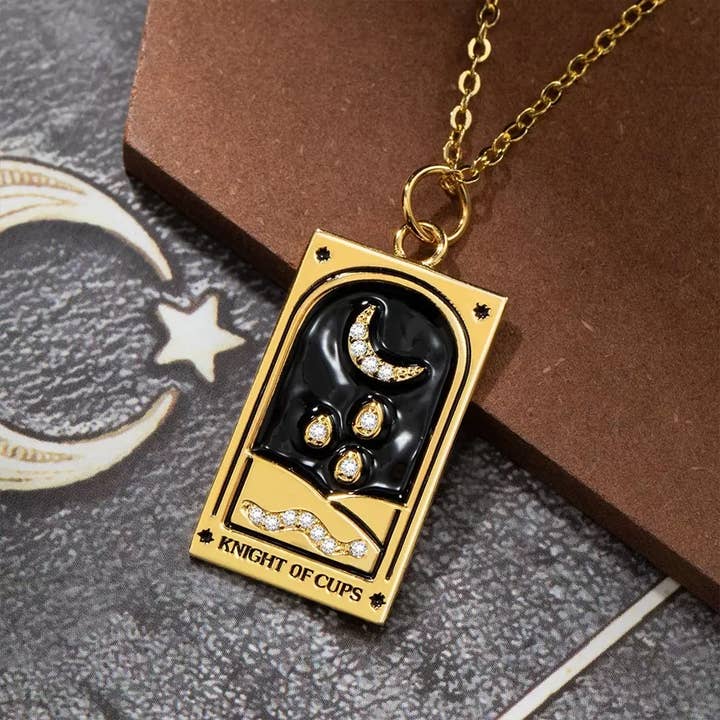 Wild & Free - Wholesale Pendant/Charm Necklace - Tarot Card Pendant Necklace, Enamel Tarot Necklace5