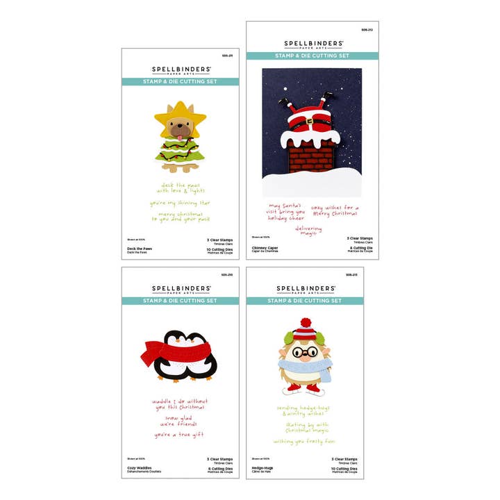 Merry Mischief Stamp & Die Bundle from the Merry Mischief Collection for wholesale by Hero Arts + Spellbinders Wholesale