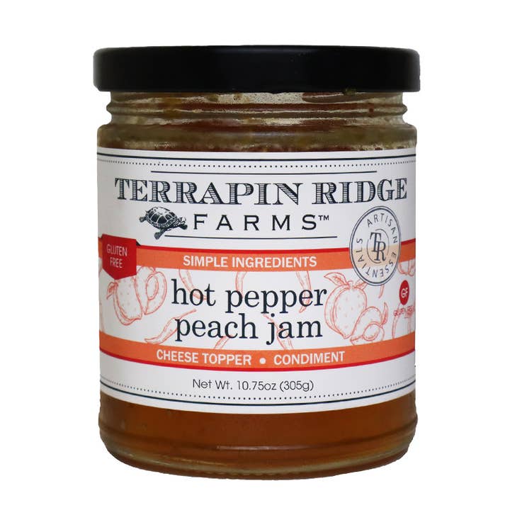 Hot Pepper Peach Jam for wholesale by Terrapin Ridge Farms