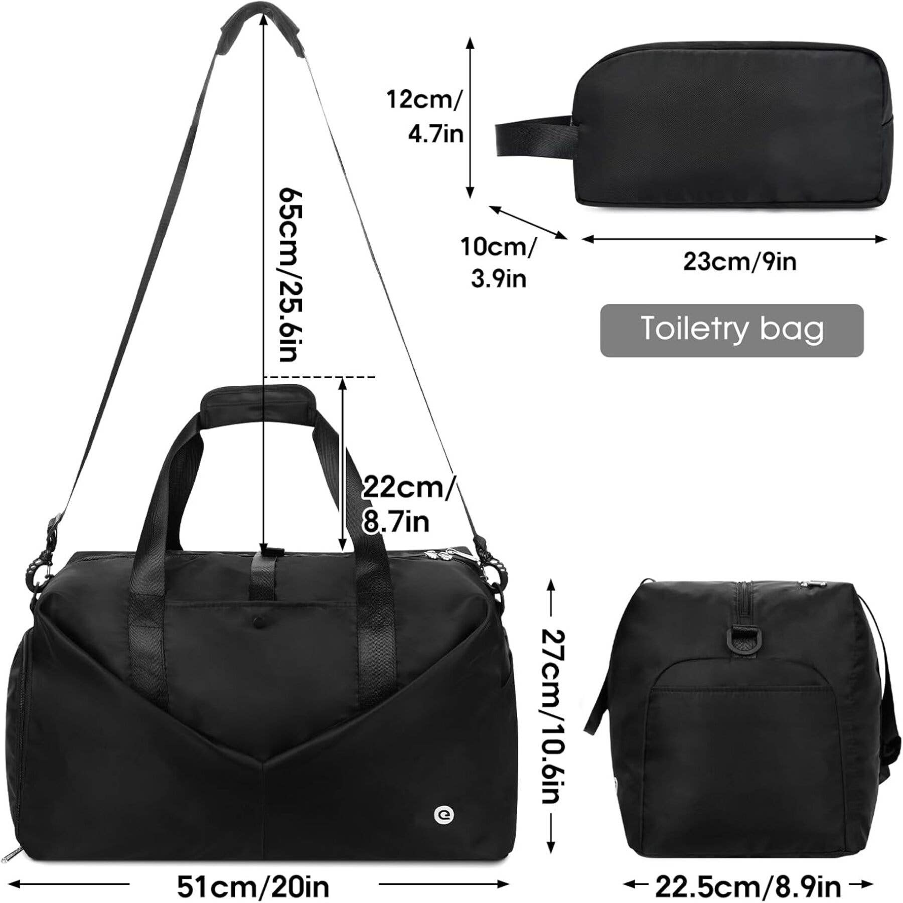 wandf – Großhandel Weekender-Tasche – Damen – Ceneda 20" Sporttasche mit Nassfach und Schuhfach5