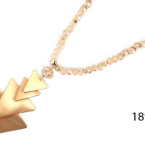 Ketting - Gouden metalen driehoek voor wholesale door Flirt Jewelry