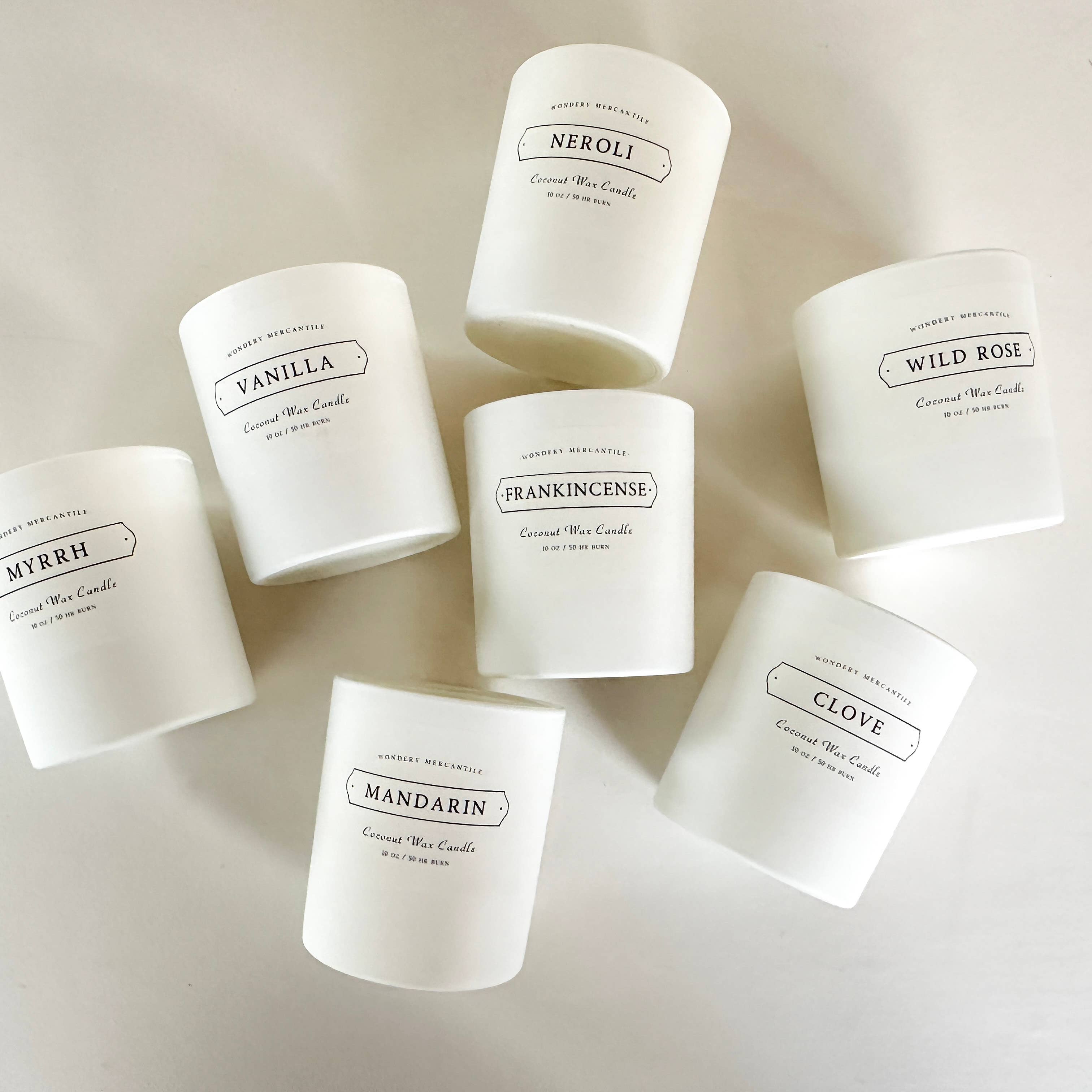 Wondery Mercantile – Großhandel Kerze im Glas / gefüllte Kerze – Weihrauch-Aromatherapie-Kokosnusswachskerze | Clean Burning4