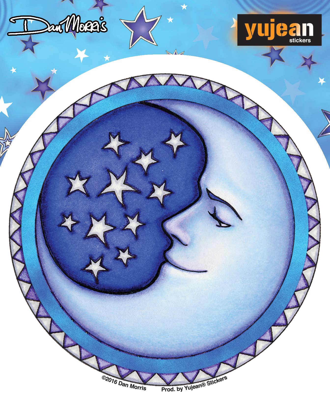 Yujean - Wholesale Sticker - Dan Morris Starry Moon Sticker In/out Door-JA7120