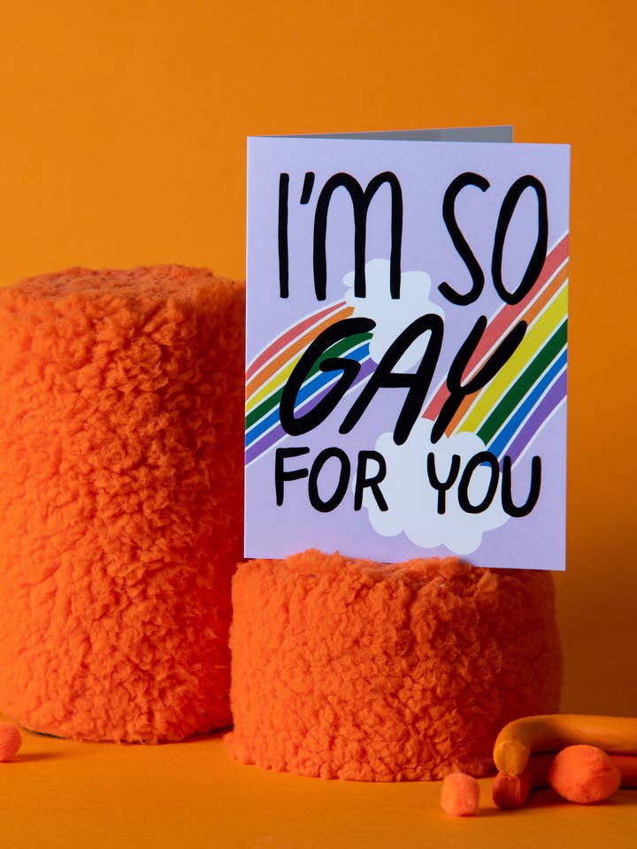 GAY FOR YOU | karte, lgbtq, gay, rainbow pride, pride month für den Großhandel von Lydia Writes Good