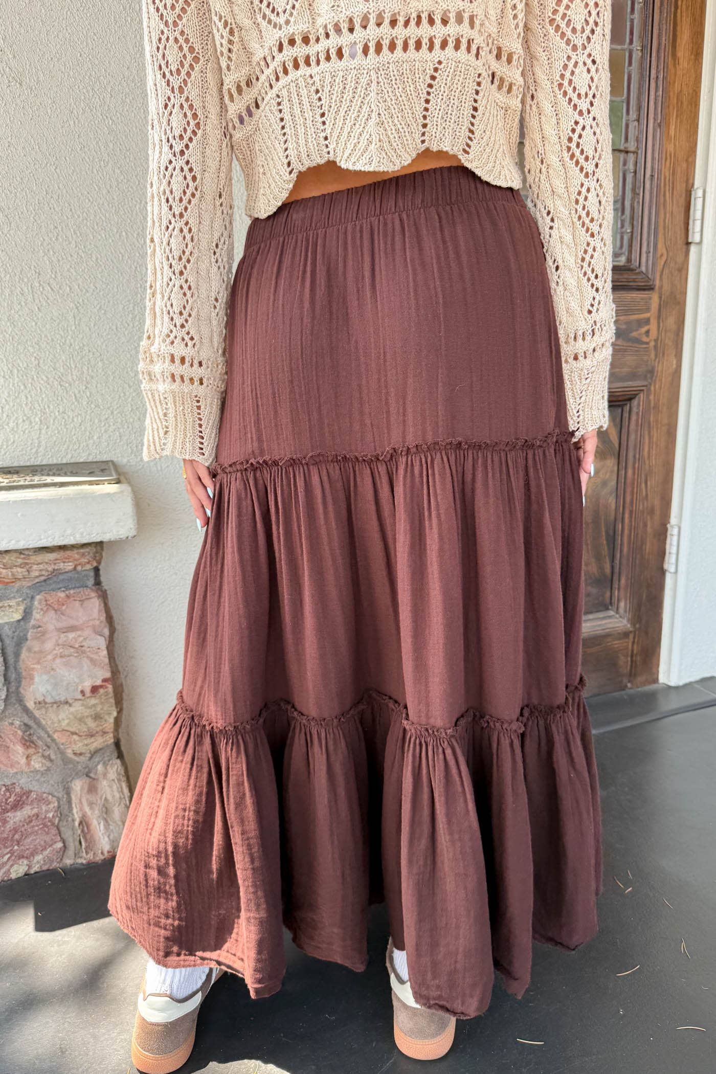 Nectar Clothing – Großhandel Rock – Damen – Maxirock mit Schlitz und Stufen5