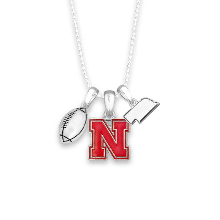 Nebraska Huskers Football Accent Necklace for wholesale by From The Heart