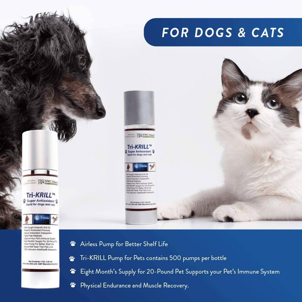 NWC Naturals® - Wholesale Pet Supplement - Cat/Dog - Tri-KRILL for Pets Pump 120 ml4