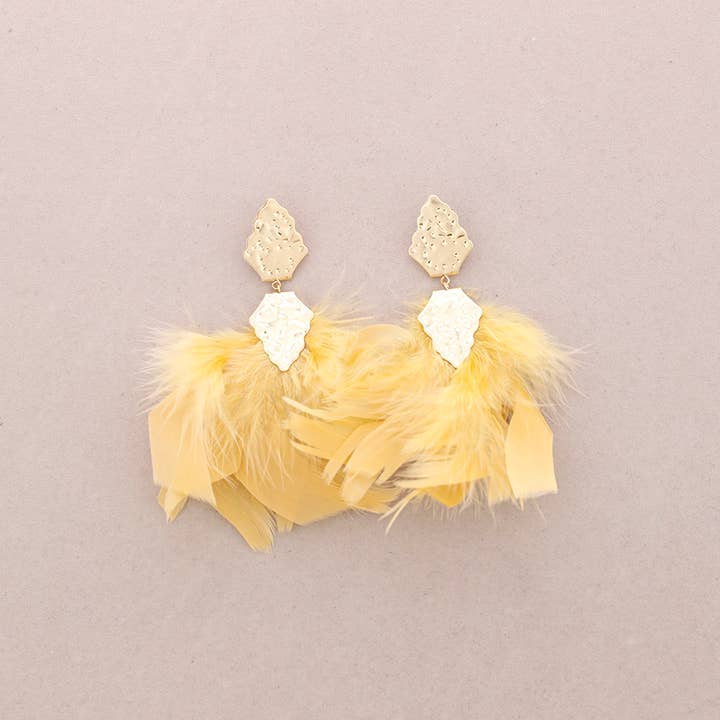 Sonata - Wholesale Snap Jewelry - Metal Feather Earrings2