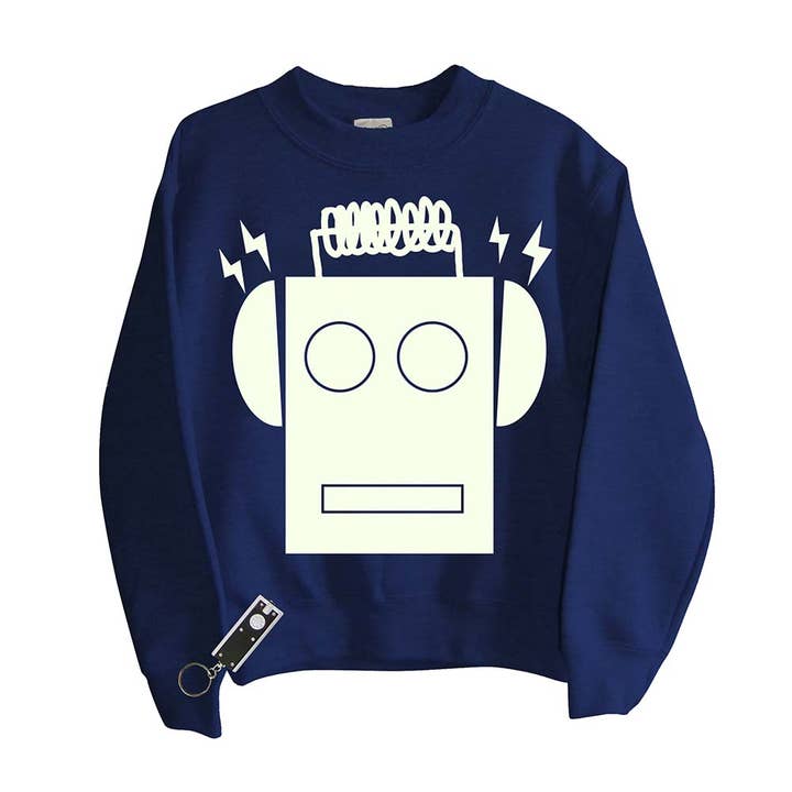 Robot - sudadera que brilla en la oscuridad para venta al por mayor de Little Mashers
