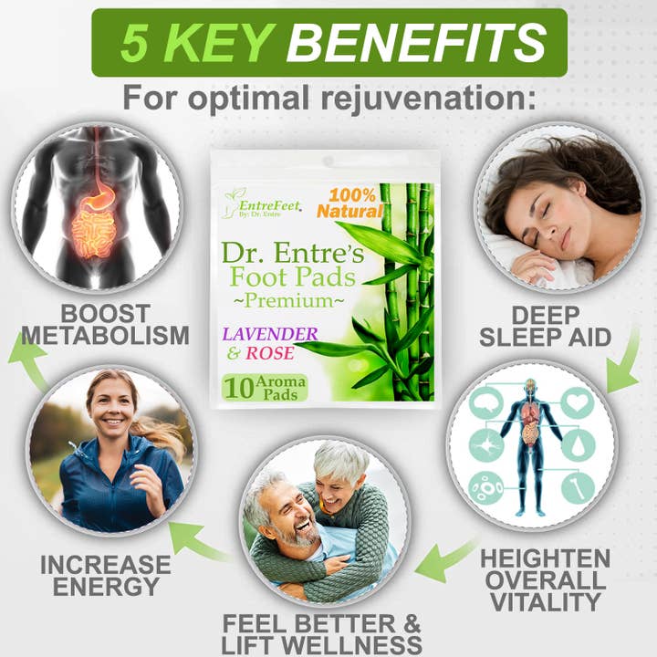 EntreFeet - Vendita all'ingrosso Maschere piedi - Cerotti Detox per Piedi Dr. Entre con Lavanda e Rosa, confezione da 103