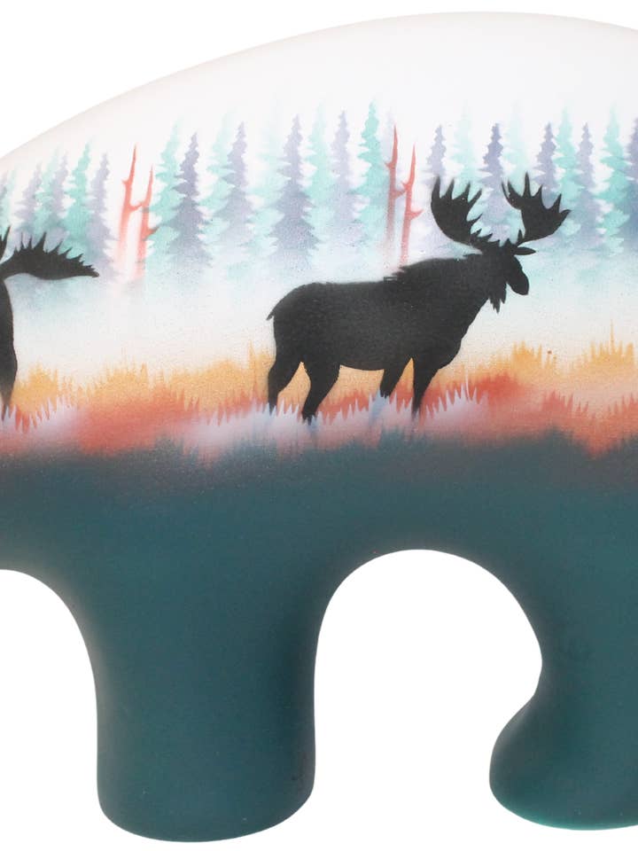 MSLB Morning Mist -Moose 12 Large Bear for wholesale by Cedar Mesa Pottery