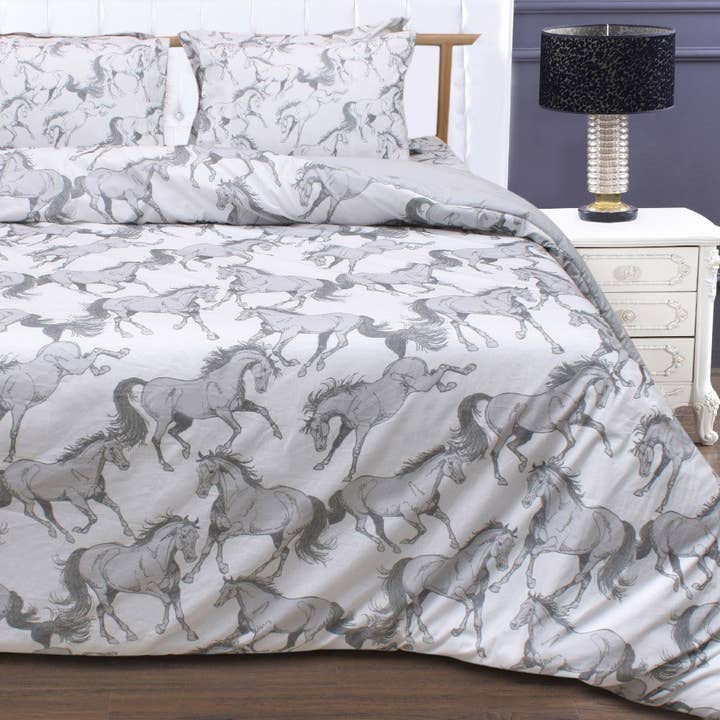 White AWST Int'l "Lila" Elegant Horse Comforter Set for wholesale on Faire