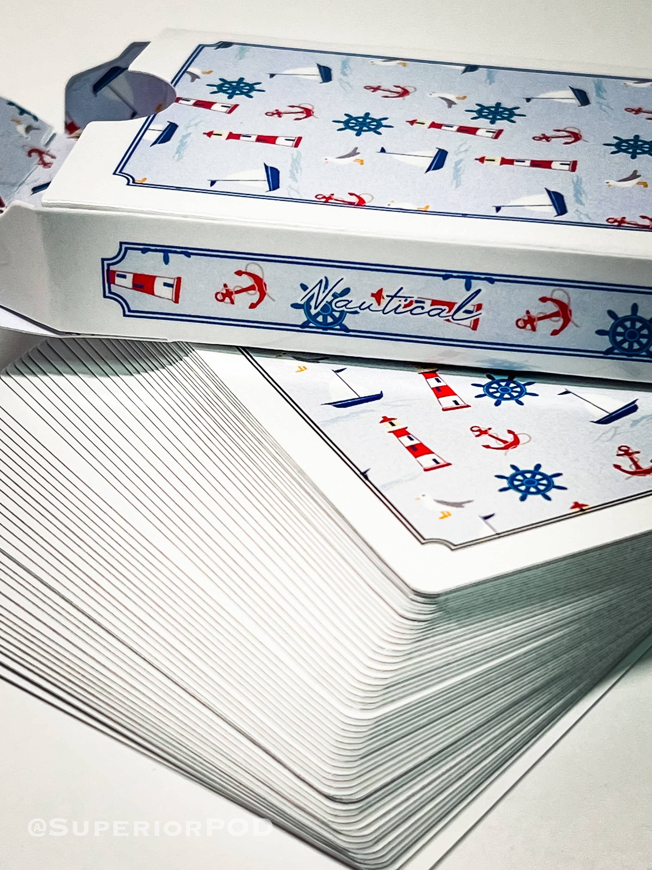 Superior Print on Demand - Wholesale Playing Cards - NAUTICAL Playing Cards, Sail Boat, Anchor, Lighthouse8