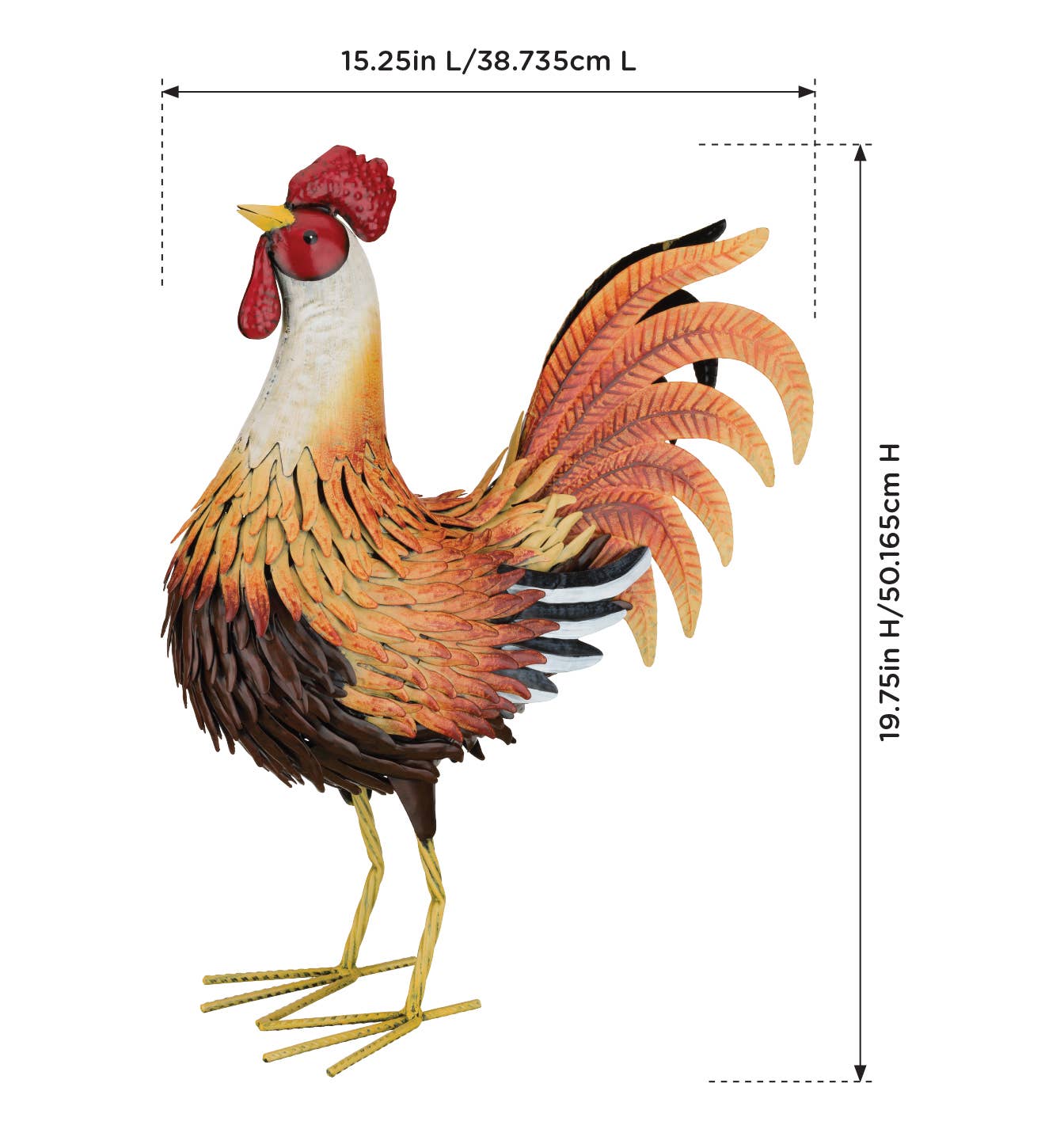 Regal Art & Gift - Wholesale Outdoor Ornament/Decor - Sunburst Rooster Decor MED1