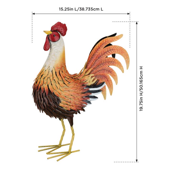 Regal Art & Gift - Wholesale Outdoor Ornament/Decor - Sunburst Rooster Decor MED1