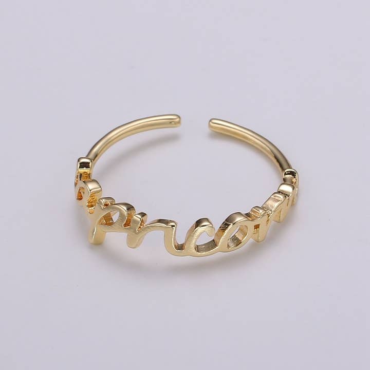 Aim Eternal - Wholesale Band/Stacked Ring - Gold Zodiac Ring Words Gold Ring, Astrology Horoscope Ring Birthday Personalized Gift Open Adjustable Ring for Stacking Ring Midi Ring R-422-R-43315