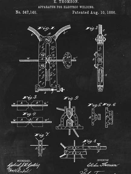 Welding Machine Patent Art Print for wholesale by Keep Calm Collection