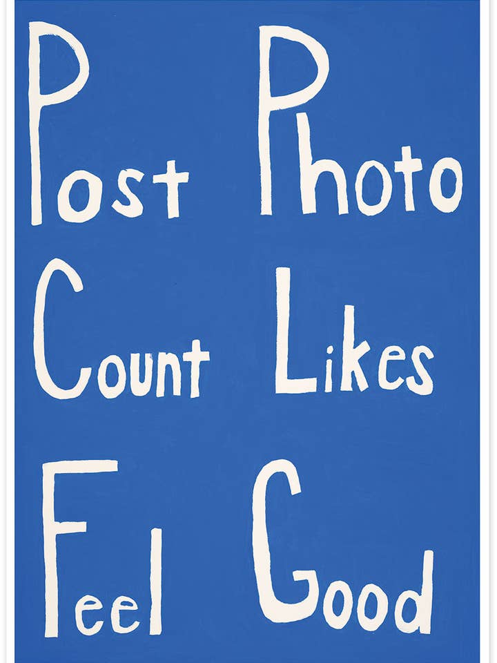 Post Count Feel Kunsttryk på sociale medier for engroshandel hos The Underdog Print Shop