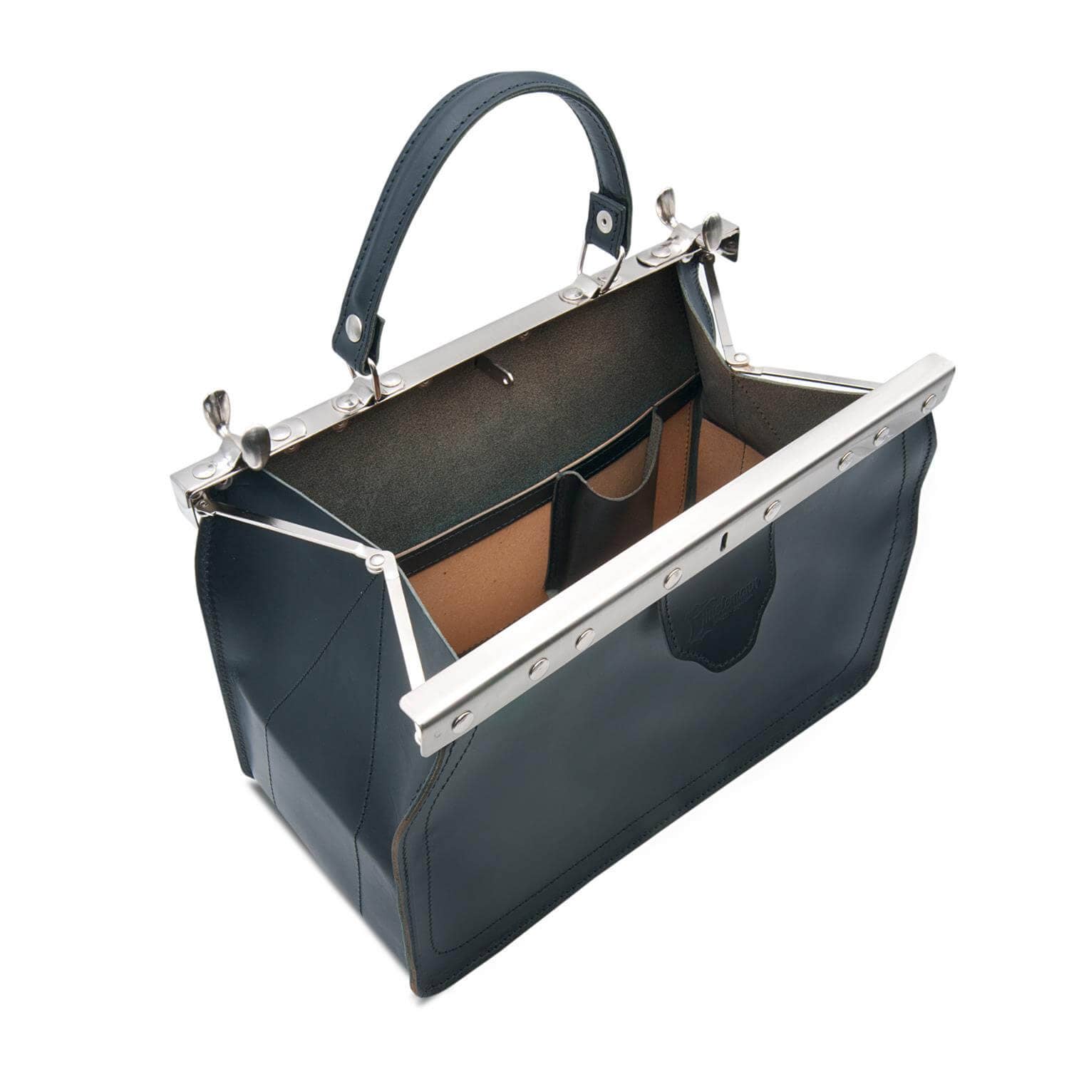 Thielemann Leather Manufacturer - Wholesale Top Handle Bag - Women's - “Santa Maria” doctor bag with leather pockets2