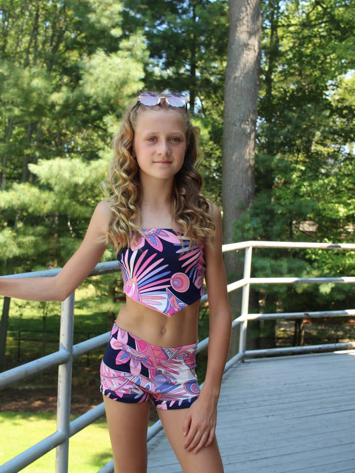 Top Pucci annodato sul retro per la vendita all'ingrosso da parte di Les Tout Petits