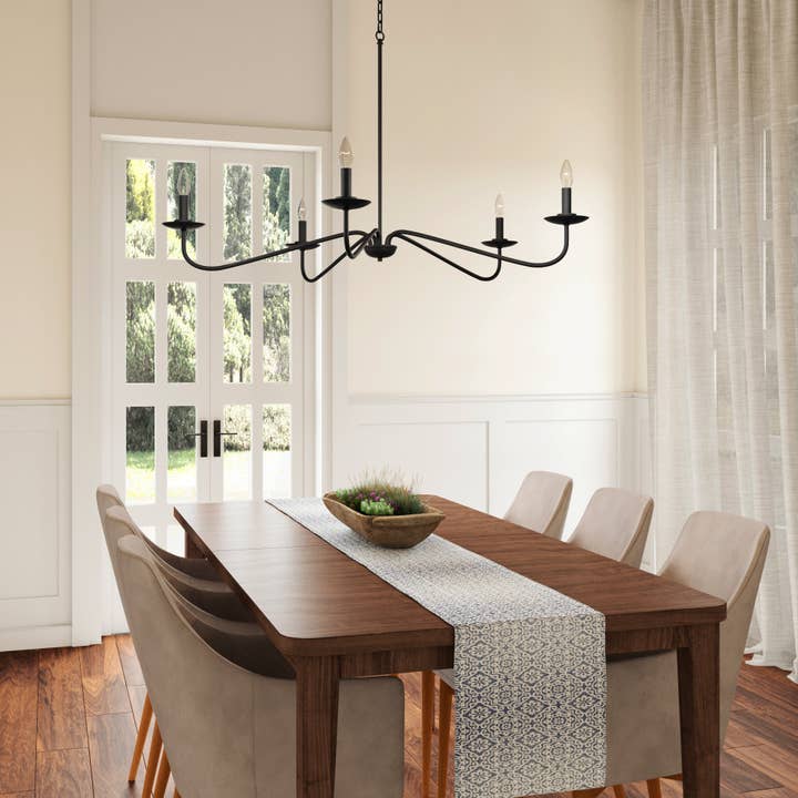 Brio Lighting - Wholesale Chandelier/Hanging Light - Ellie Black 5-Light Elegant Traditional Chandelier