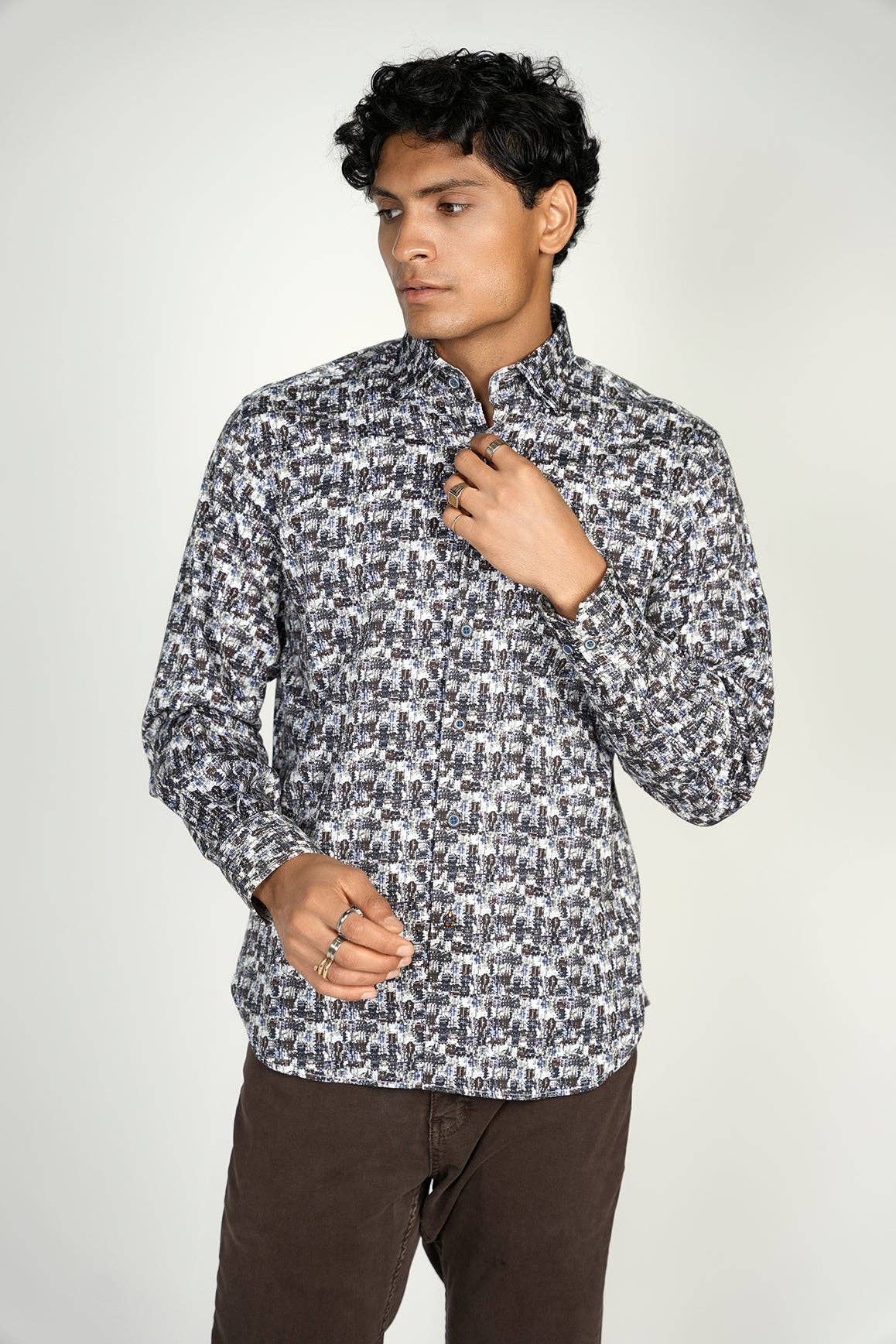 Luchiano Visconti – Camisa de botões - Homem por atacado – Coleção Assinatura Camisa Linha Daggered5