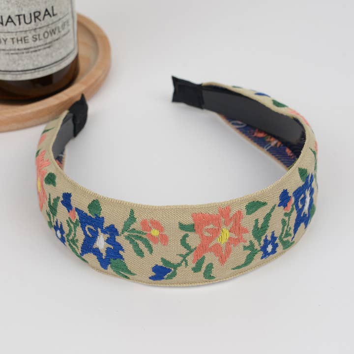 TheDivaSoap - Wholesale Fashion Headband - Women's - Boho Embroidered Floral Headband