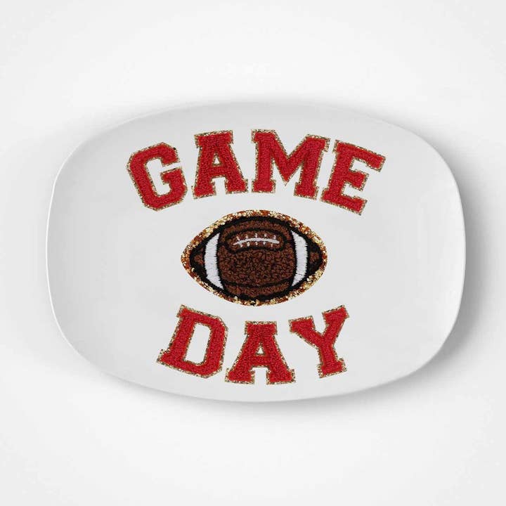 SUPER BOWL FOOTBAL PLATTER for wholesale by serve it up designs