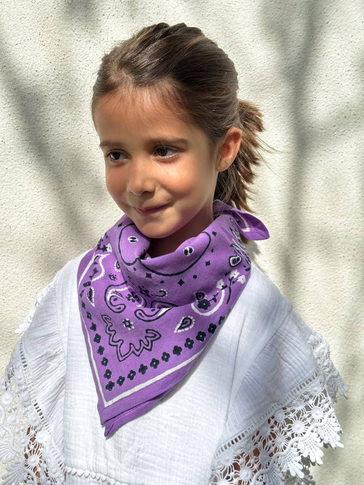 Scarf 50x50 - Oscar - Purple Bandana for wholesale by Milinane