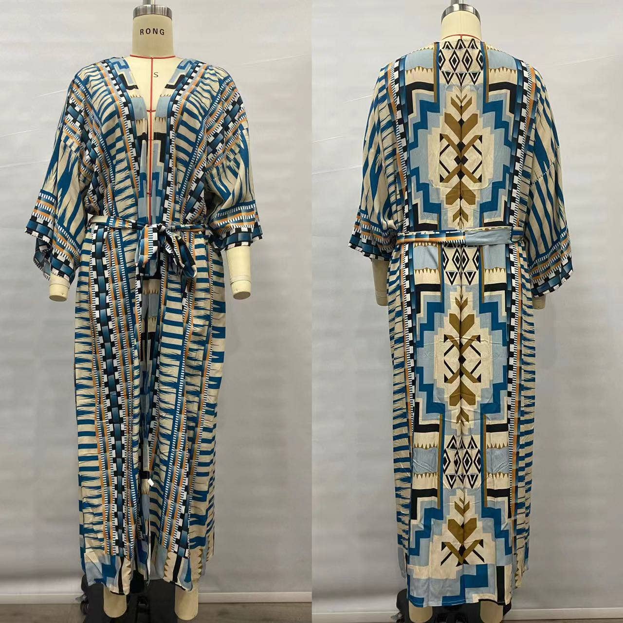 Rosa Clothing - Wholesale Kimono - Women's - Bohemian Geometry Printed Kimono0