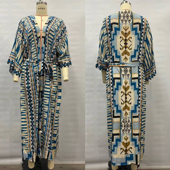 Rosa Clothing - Wholesale Kimono - Women's - Bohemian Geometry Printed Kimono