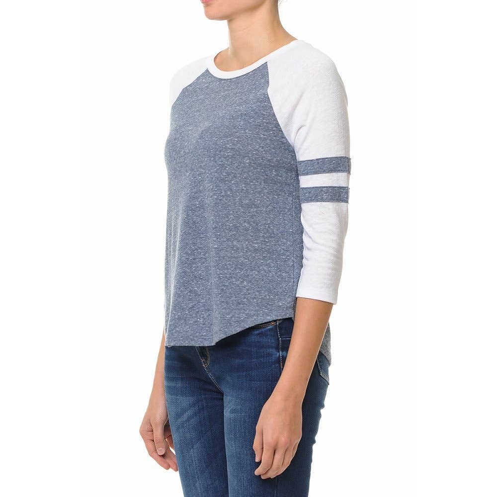 Paperdoll - Wholesale T-Shirt - Women's - VARSITY-STRIPED RAGLAN BASEBALL TEE2