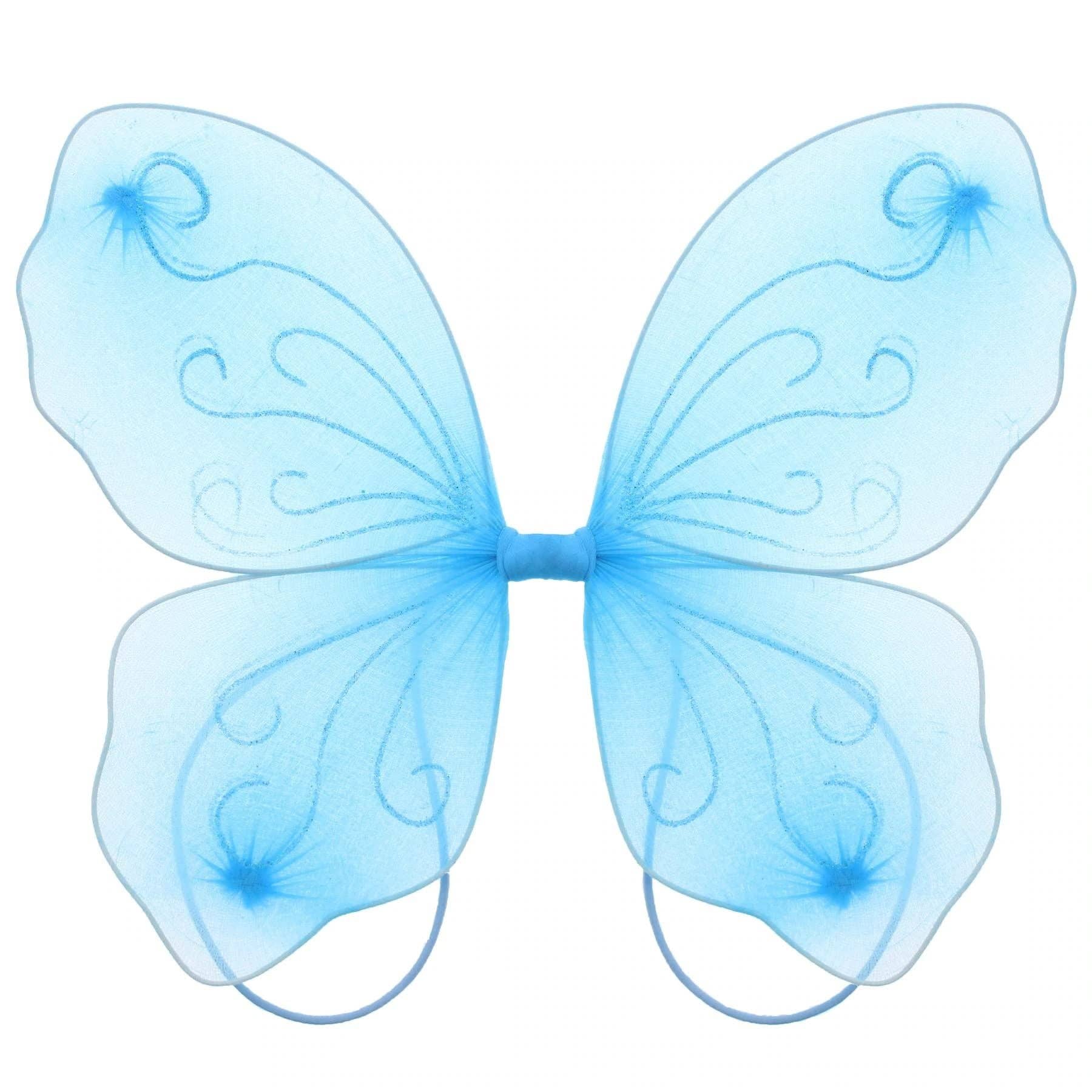 Topkids Accessories – wholesale Costume – Child – Angel Wings Fairy Butterfly Pixie Tinkerbell Fancy Dress Outfit Girls Dressing Up Costume Baby Toddler Kids Childs Small Tiny Mini Toy Fairywings Set Glitter37