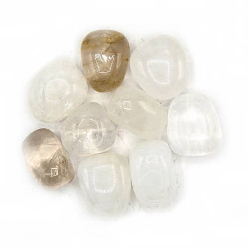 Rock Crystal 'A' Tumbled Stones 200 gr for wholesale by Green Tree