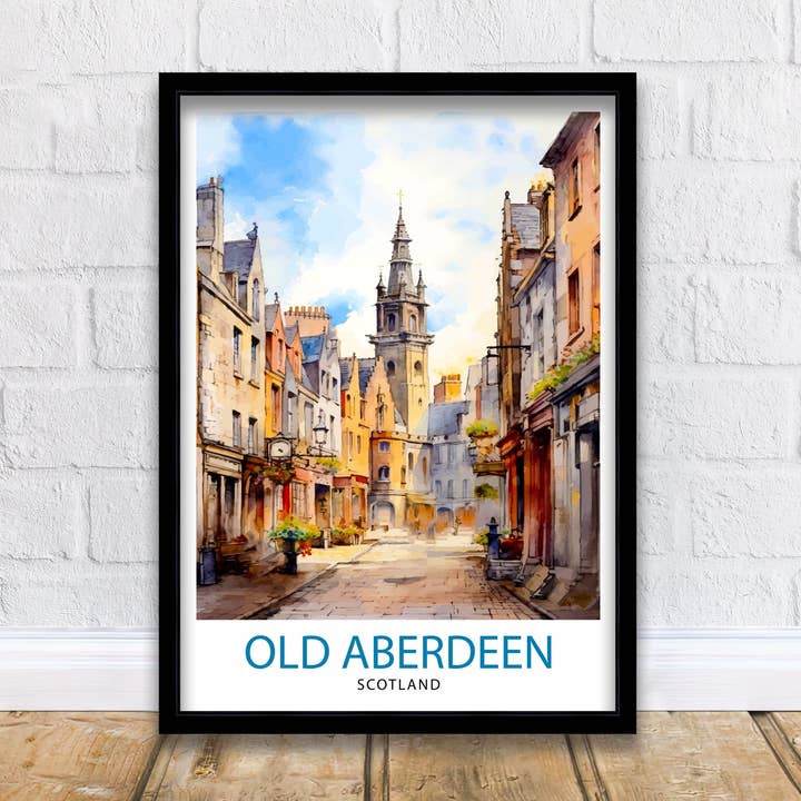 Old Aberdeen Scotland Travel Poster Old Aberdeen for wholesale by InkNPrintz