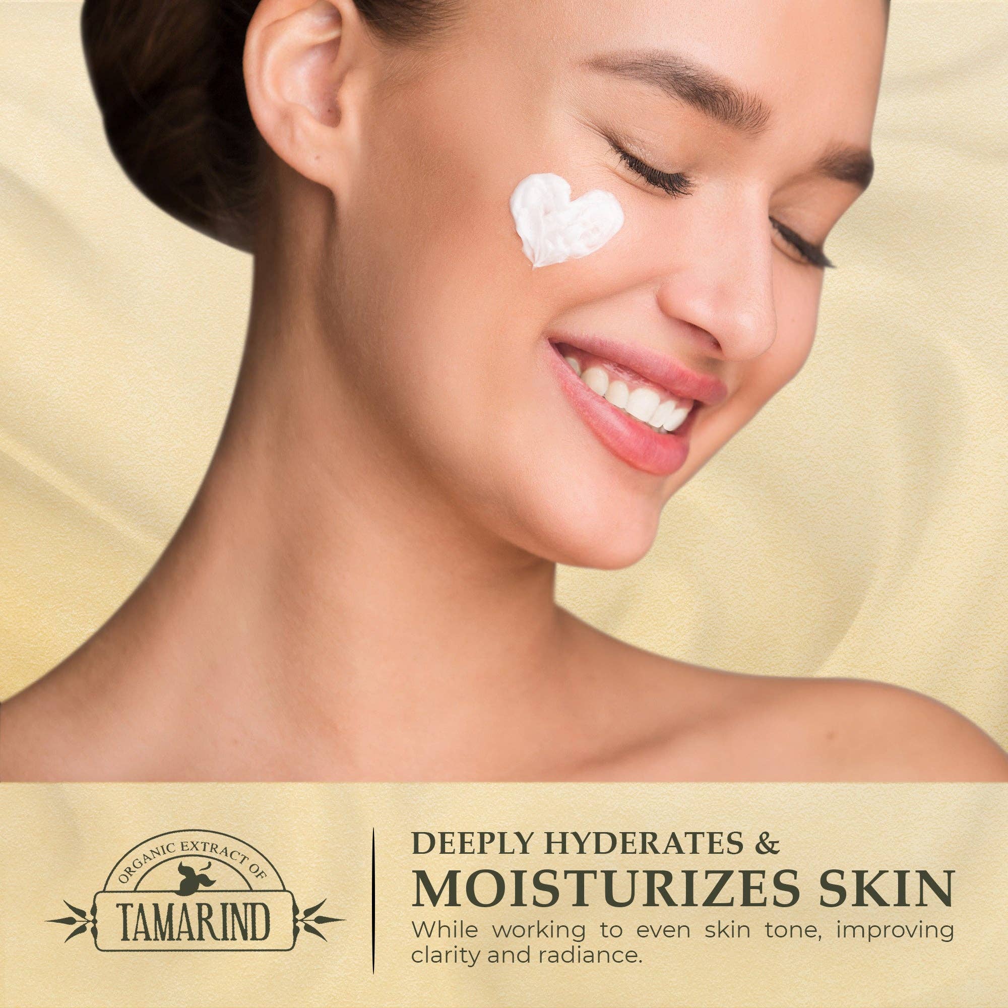 Mitchell Brands - Wholesale Facial Moisturizer - Organic Extract of Tamarind Brightening Cream Tube - 50g / 13