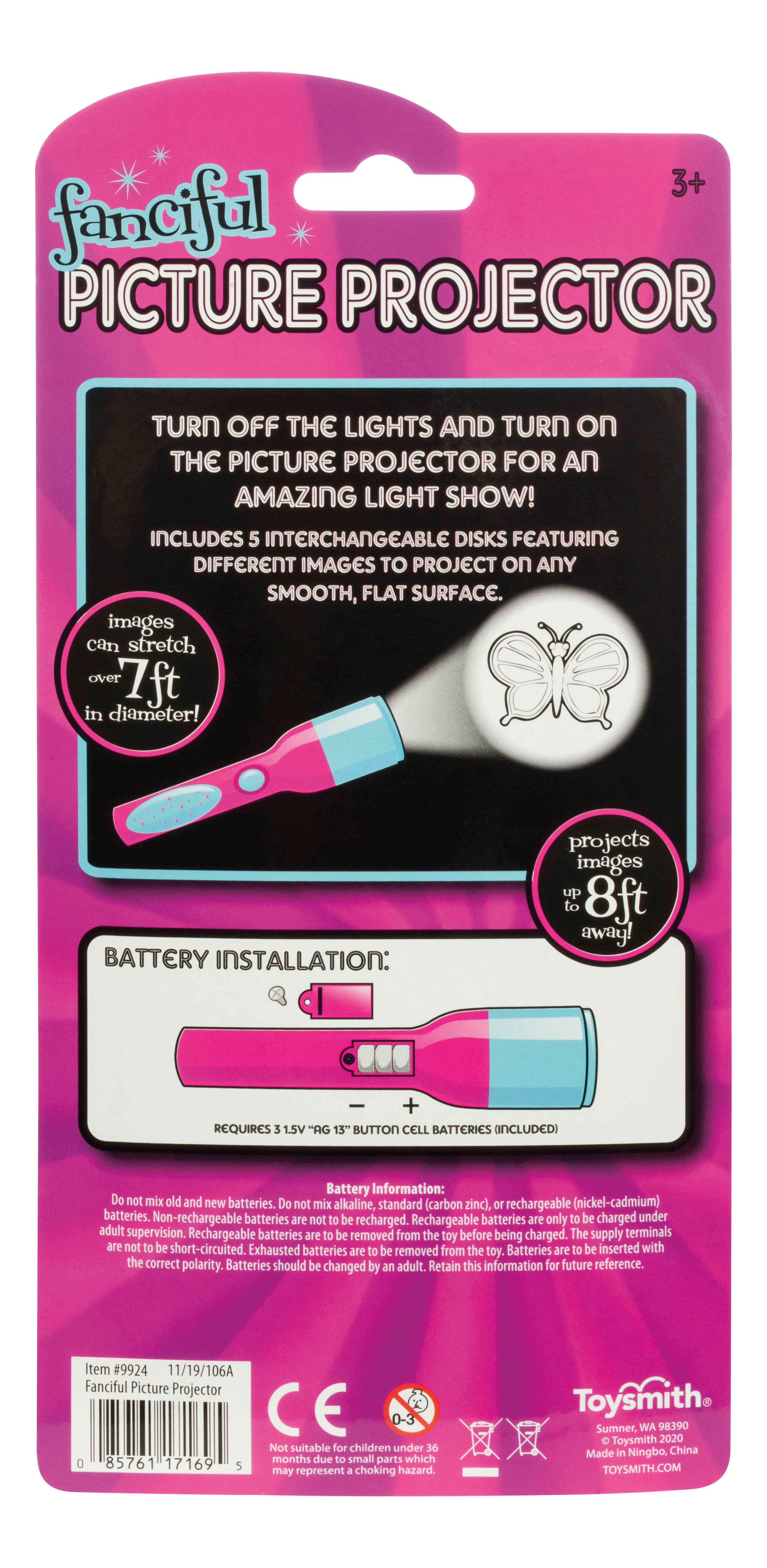 Toysmith - Wholesale Light-Up Toy - Kids & Baby - Mini LED Projector, Space, Jungle, Dinosaur, Assorted Colors8