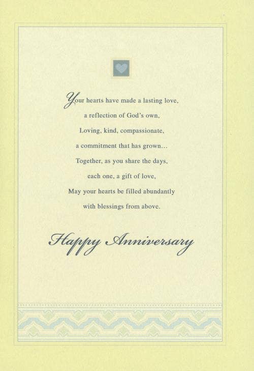 DICKENS INC. - Wholesale Anniversary Card - Anniversary Religious | GRTC | MD | 65459G1