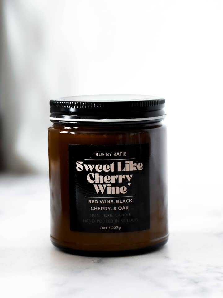 Sweet Like Cherry Wine Candle for wholesale by True by Katie