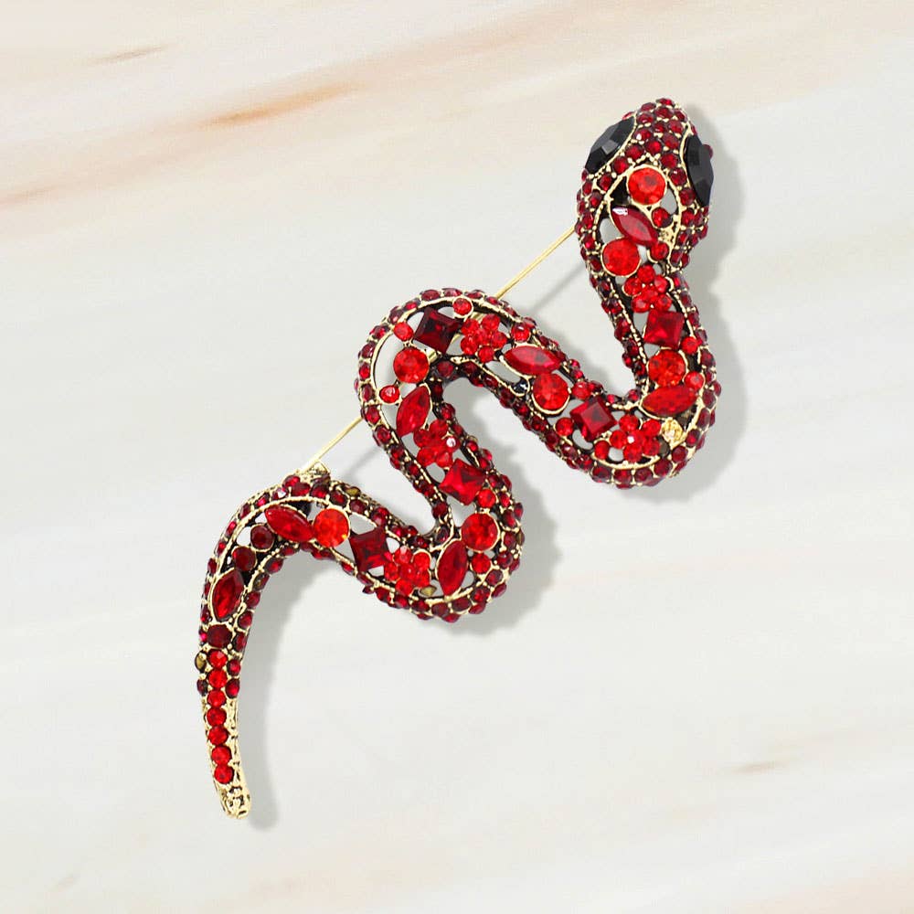 Sensibling Corp. - Wholesale Broche - Met Strass Versierde Slangen Broche Pin6