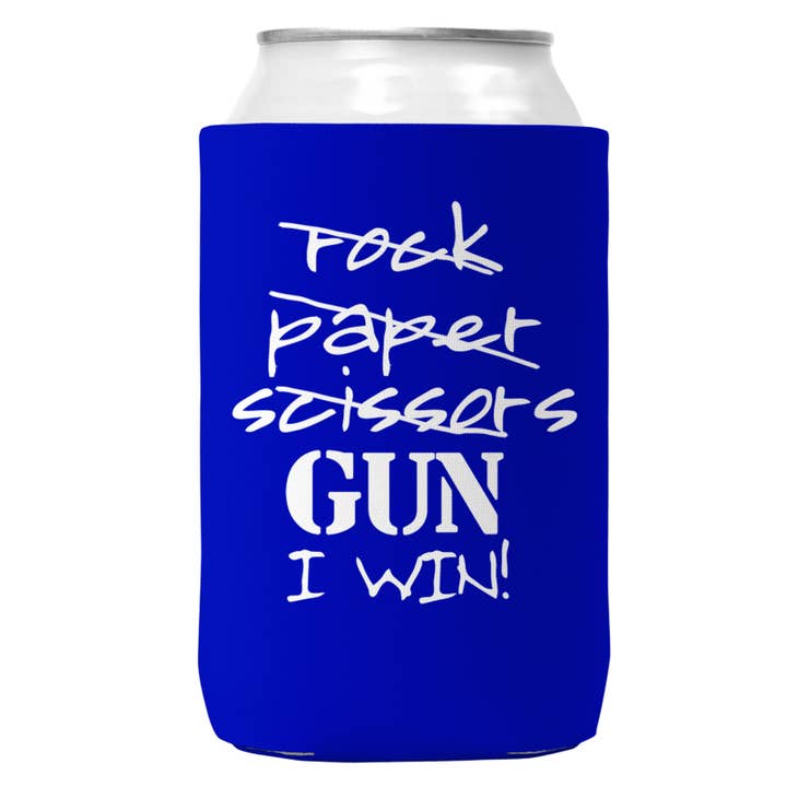 Wi-Wear - Wholesale Drink Huggers & Koozies - Rock Paper Scissors Gun Can Coozie/Cooler for 12oz Cans2