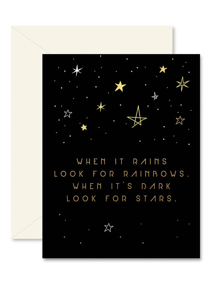 Look for Rainbows Sympathy Greeting Card for wholesale by Ginger P. Designs