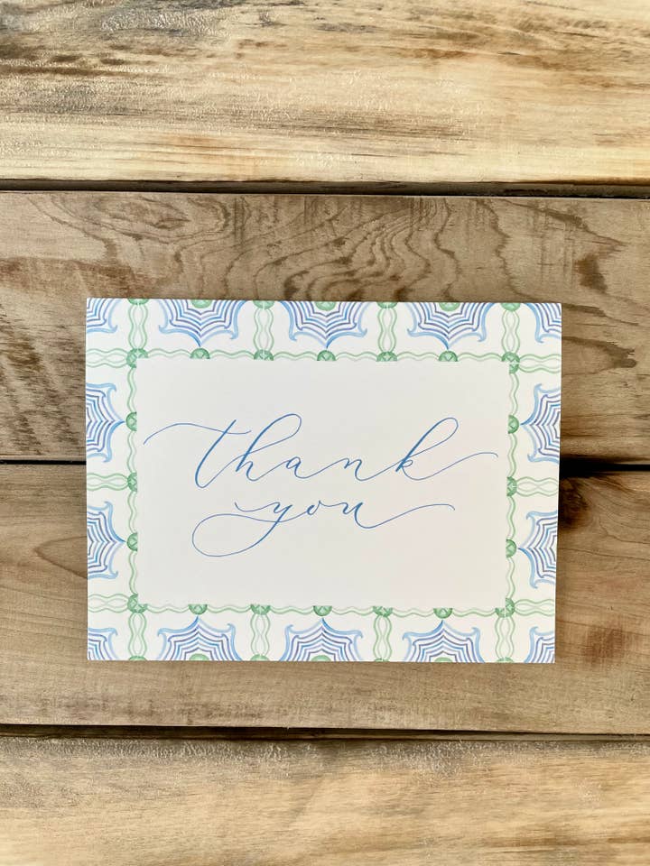 Carte-notes Thank You Portuguese Tile pour la vente par Mar + Liz Ink and Art