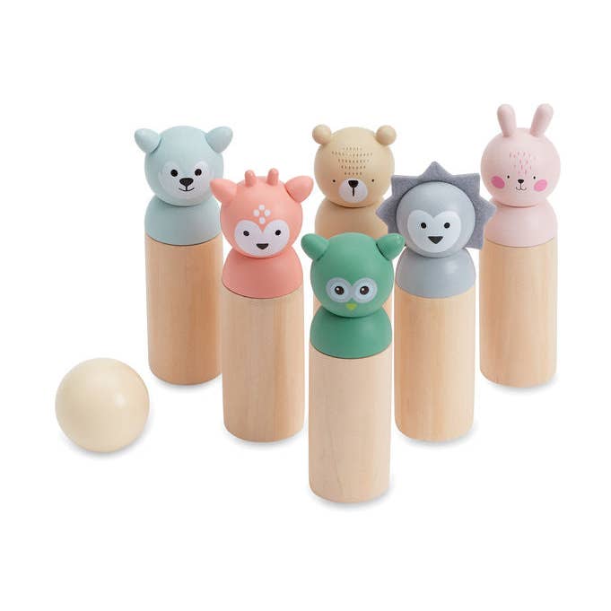 Conjunto de Boliche de Animais de Madeira Bubble por atacado de Bubble