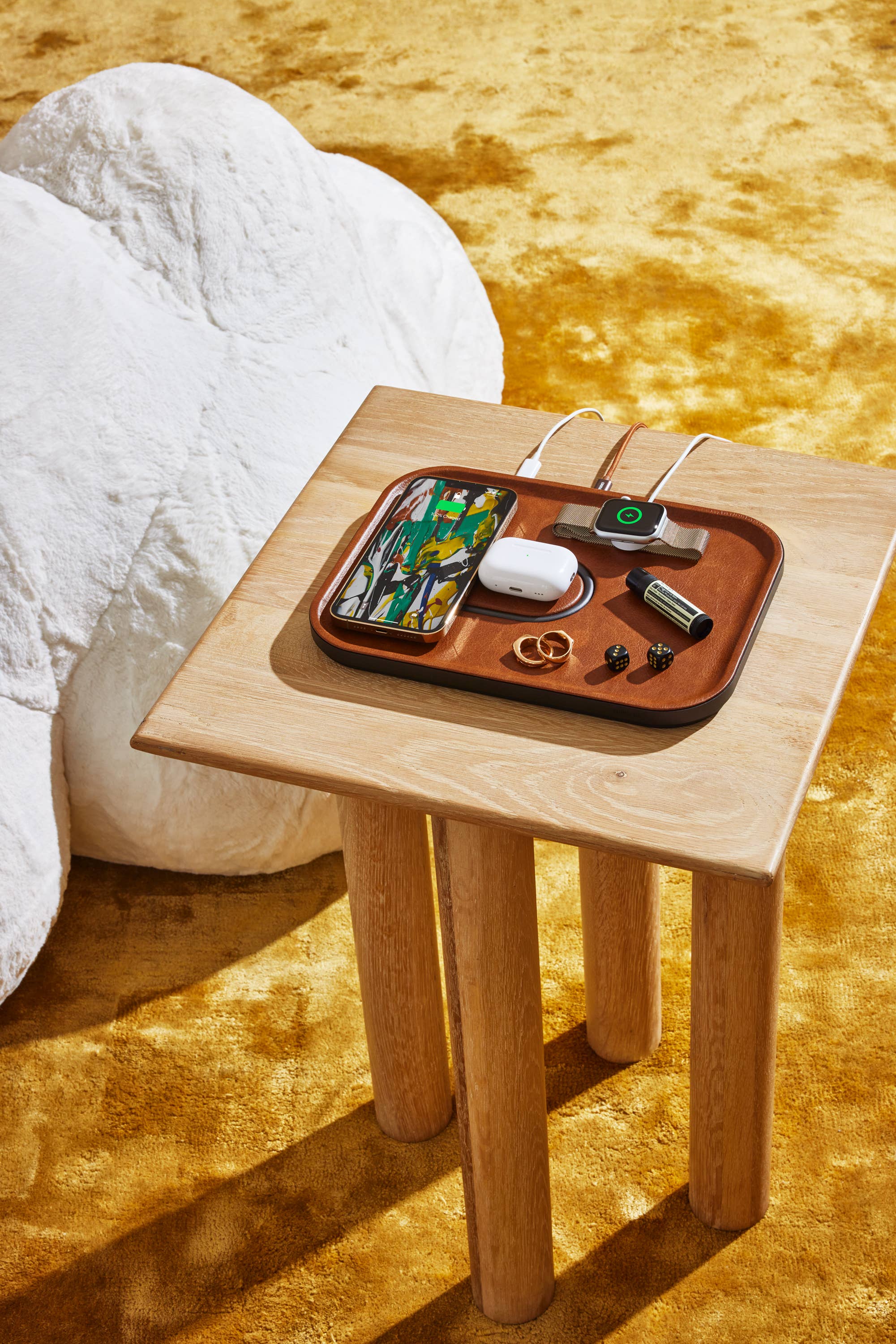 Courant – wholesale Telefondockningsstation och stativ – MAG:3 -Classics Läder Trådlös Dubbel Laddningsfack (Magnetisk)12