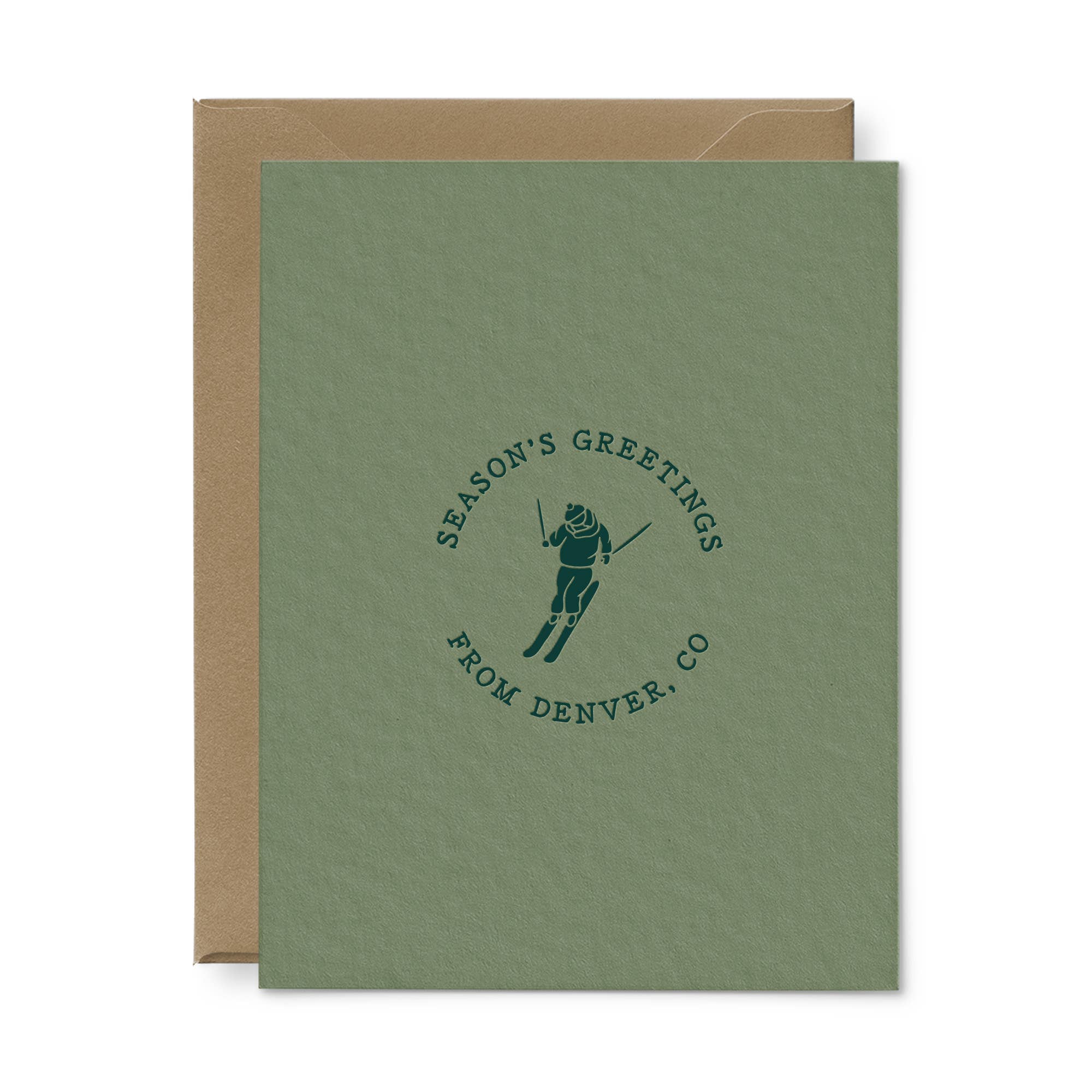 Ruff House Print Shop – wholesale Season’s Greetings card – Custom Holiday Greeting Card : Box of 65