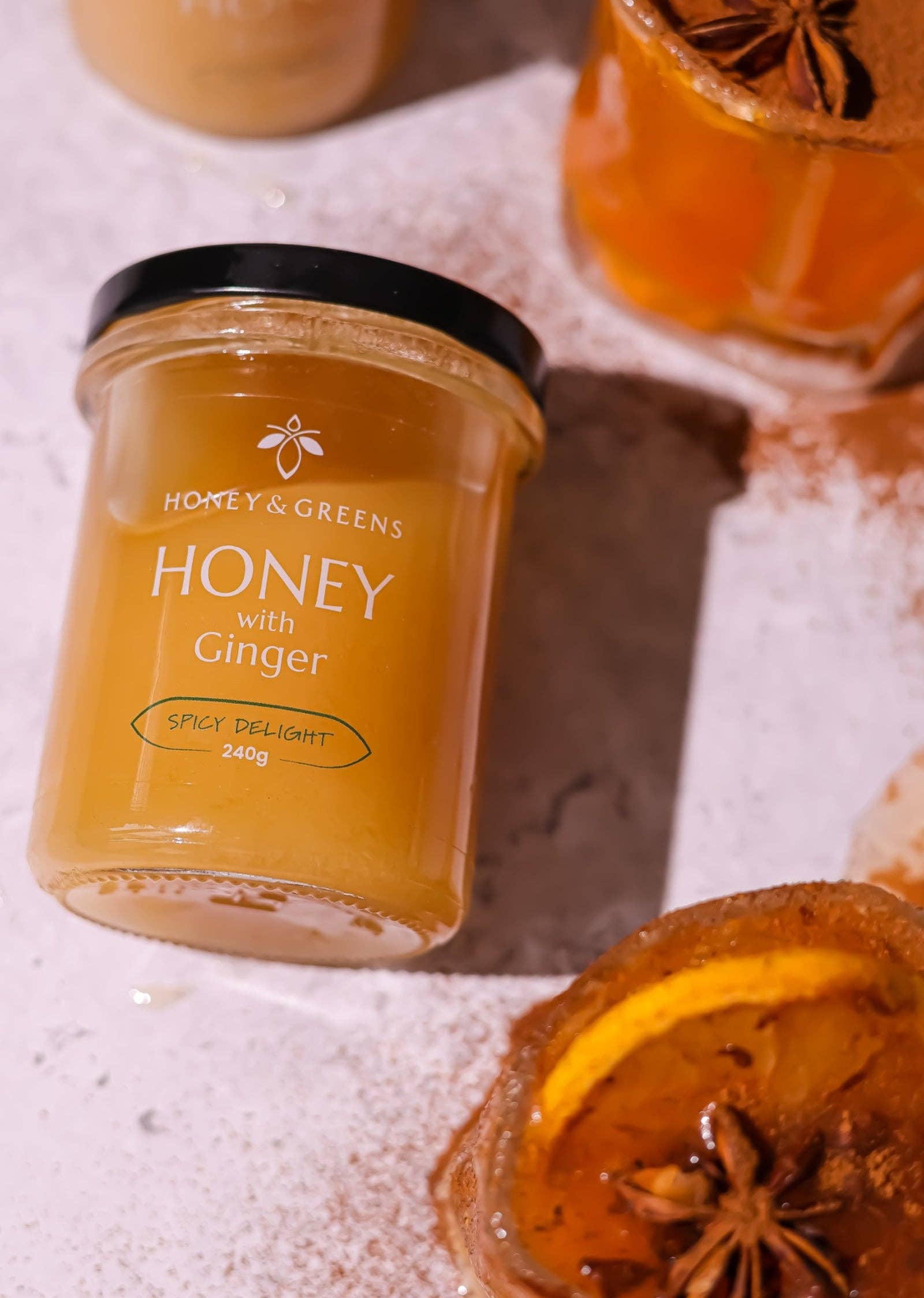 Honey & Greens – Engroshandel Honning – British Ginger Shine Honning – Superfood-infusion2