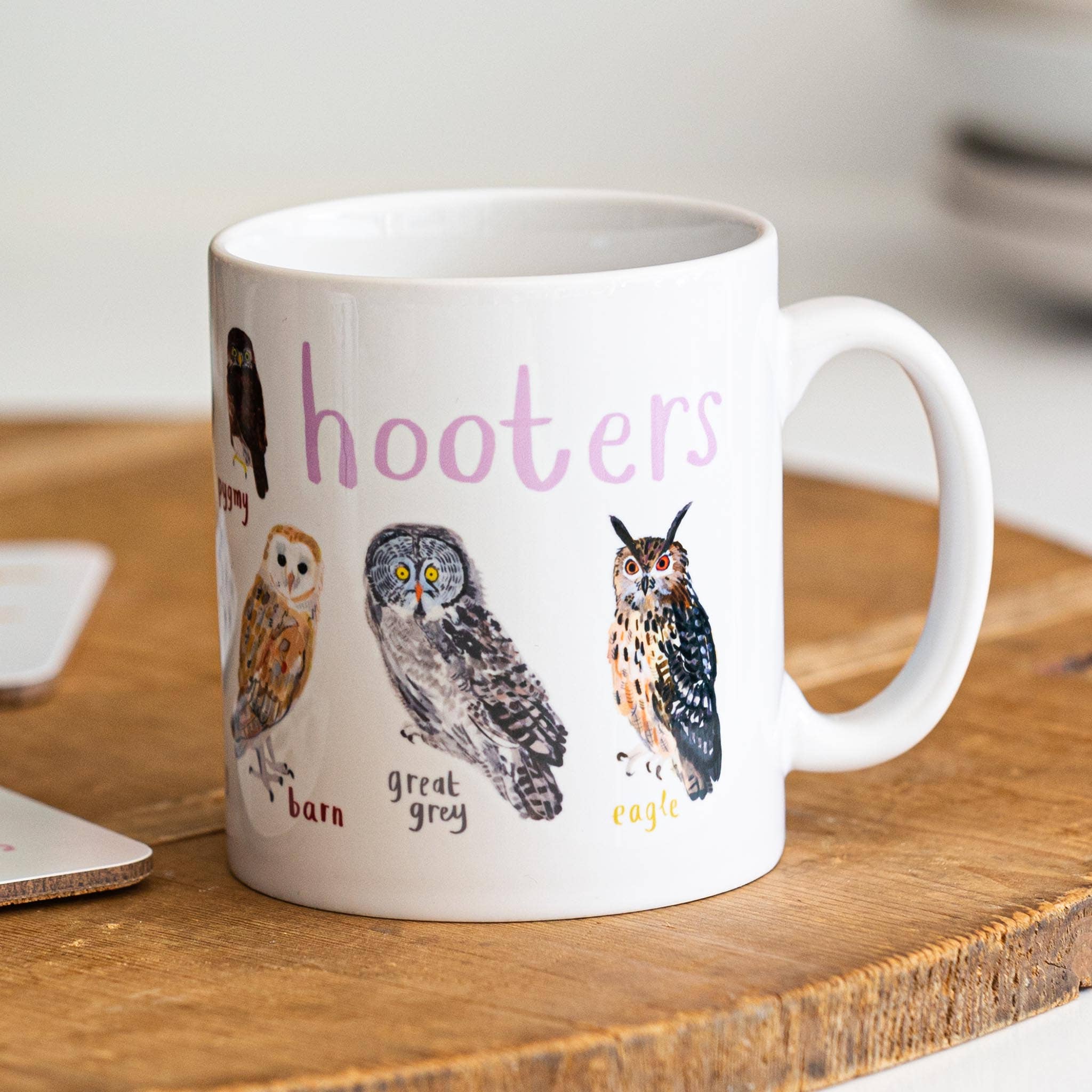 Sarah Edmonds Illustration - Wholesale Coffee Mug - Hooters Ceramic Bird Pun Mug