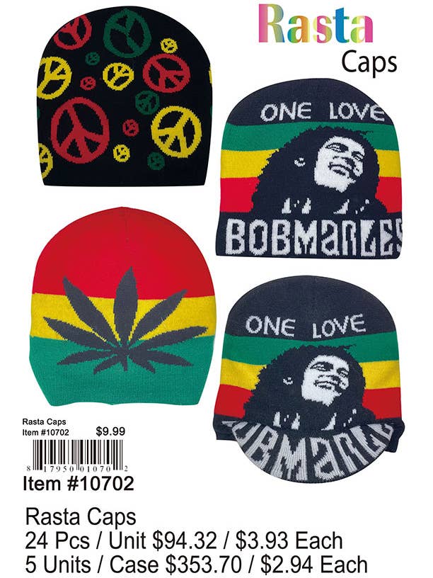 Rasta Caps for wholesale by Puka Creations